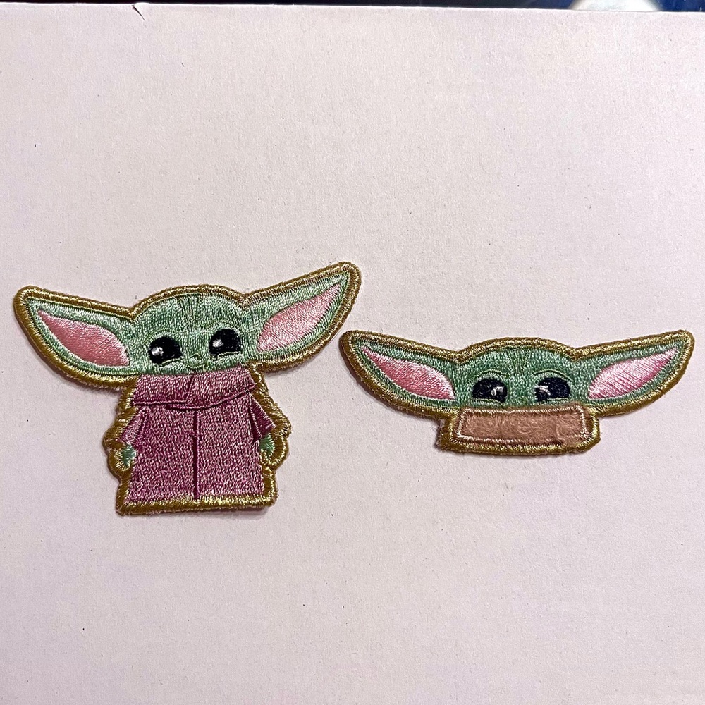 Stoney Clover Lane Star Wars Grogu Large & Small Sticker Patches Embroidered